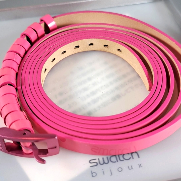 Swatch Bijoux “Color Codes” Unisex Leather Wrap Bracelet JBP019-U - Picture 2 of 8